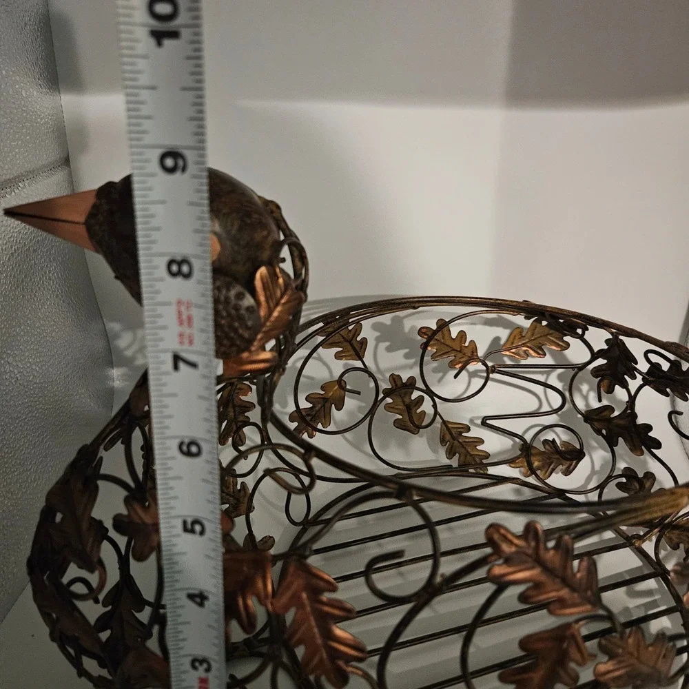Vintage‎ Rustic Turkey Metal Wire Basket Decorative Trinket Holder Table Decor